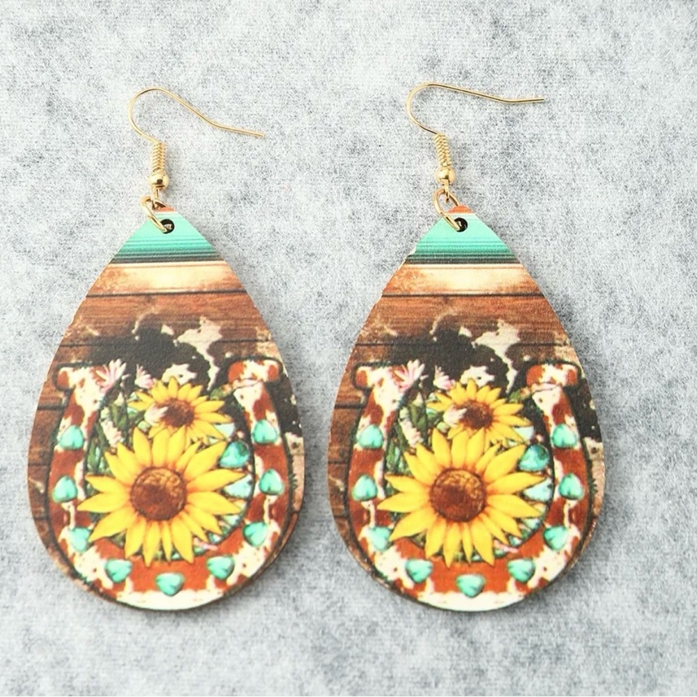 🔥Sunflower earrings - Picture 1 of 4